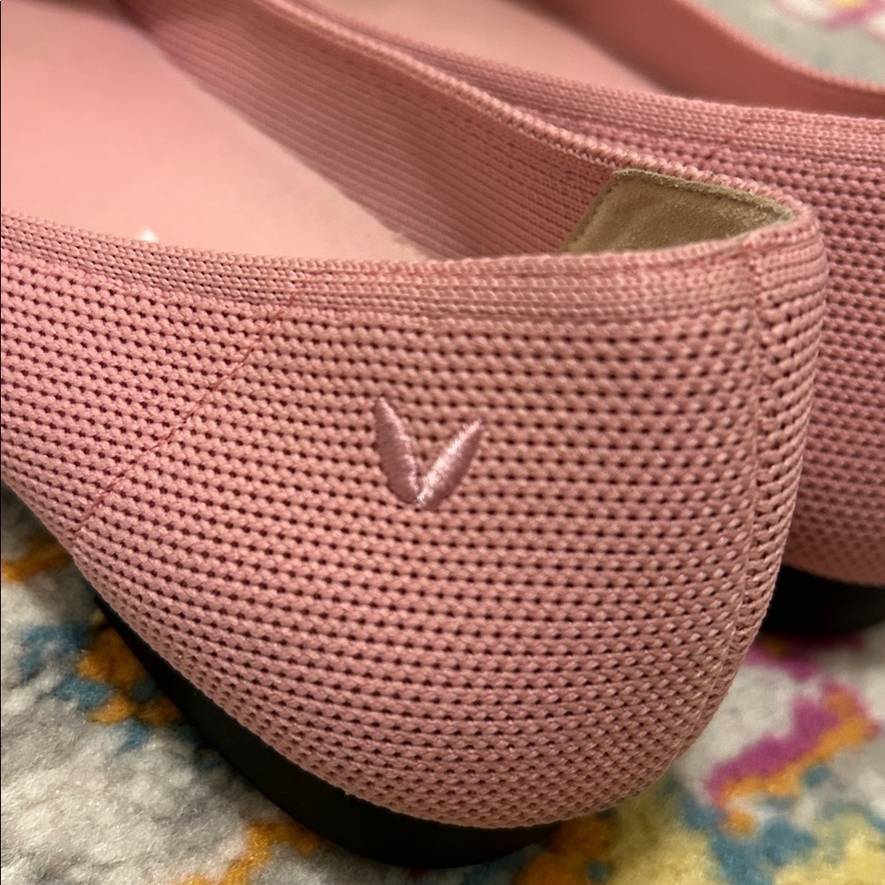 VIVAIA Pointed-Toe Flats Ena 2.0 Pink Embroidered Horsebit Size EU 37, US 6.5 - Picture 9 of 16